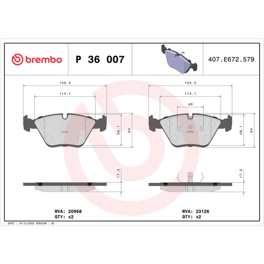 KT04270 Low-Met Brake Pad and UV Coated Vented  Brake Disc Kit Brembo Canada