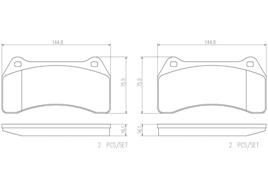 P36014N Brembo PRIME Ceramic Disc Brake Pad Set Brembo Brake Canada