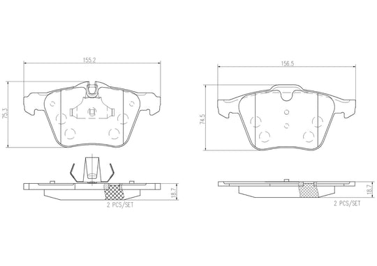 P36019N Brembo PRIME Ceramic Disc Brake Pad Set Brembo Brake Canada