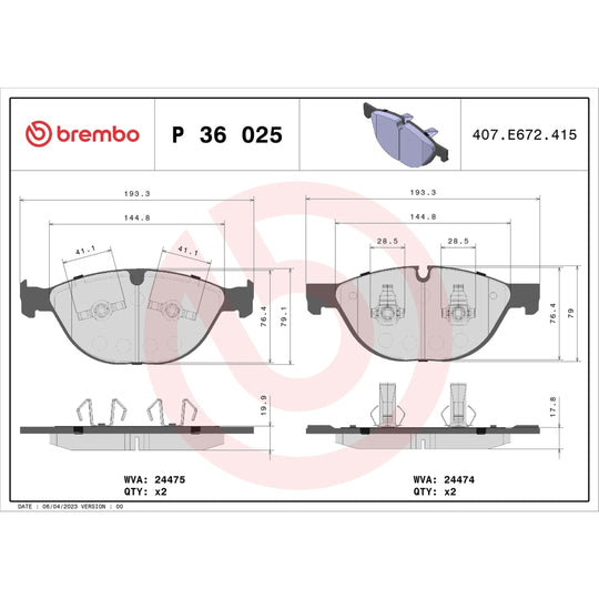 KT04524 Brembo Low-Met Brake Pad and UV Coated PVT  Brake Disc Kit Brembo Brake Canada