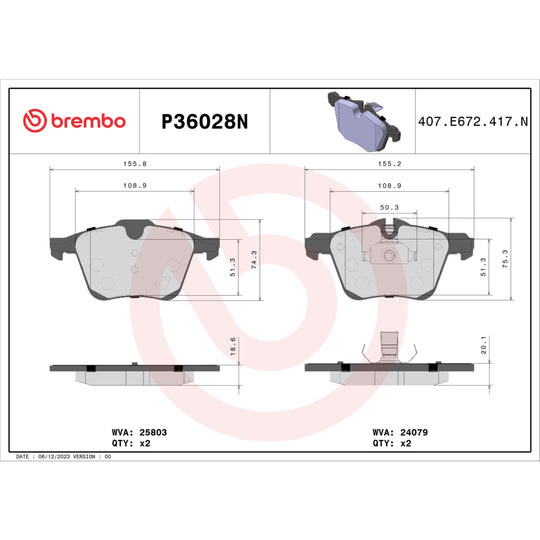 KT00A78 Brembo Ceramic Brake Pad and UV Coated Vented  Brake Disc Kit Brembo Brake Canada
