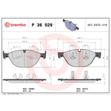 Charger l'image dans la galerie, P36029 Brembo Premium Low-Met OE Equivalent Pad Brembo Brake Canada
