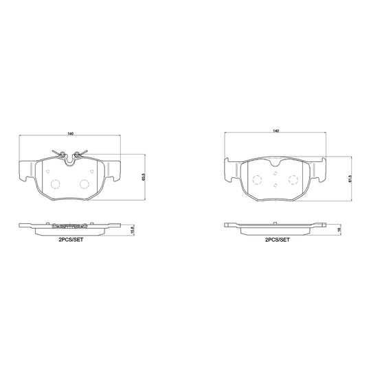 P36039N Brembo PRIME Ceramic Disc Brake Pad Set Brembo Brake Canada