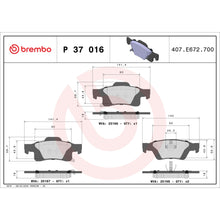 Charger l'image dans la galerie, P37016 Brembo Premium Low-Met OE Equivalent Pad Brembo Brake Canada