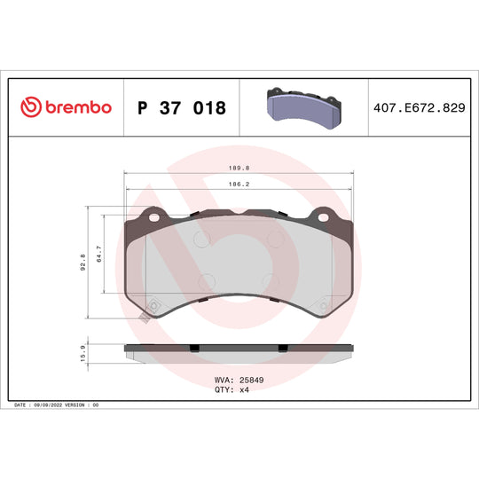 KT04317 Low-Met Brake Pad and Floating PVT Drilled Brake Disc Kit Brembo Canada