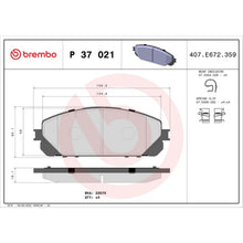 Charger l'image dans la galerie, P37021 Brembo Premium Low-Met OE Equivalent Pad Brembo Brake Canada