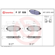 Charger l'image dans la galerie, P37026 Brembo Premium Low-Met OE Equivalent Pad Brembo Brake Canada