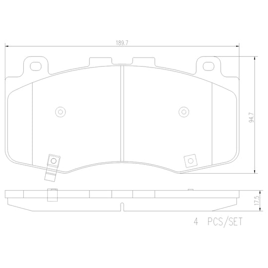 P37028N Brembo PRIME Ceramic Disc Brake Pad Set Brembo Brake Canada