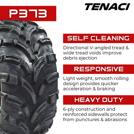 TEN25800126PR-P373 25X8-12 6PR Tenaci Journey P373 ATV & UTV Tenaci Journey Tires Canada