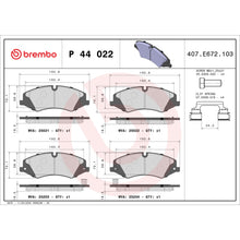 Load image into Gallery viewer, P44022 Brembo Premium Low-Met OE Equivalent Pad Brembo Brake Canada