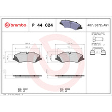 Load image into Gallery viewer, P44024 Brembo Premium Low-Met OE Equivalent Pad Brembo Brake Canada