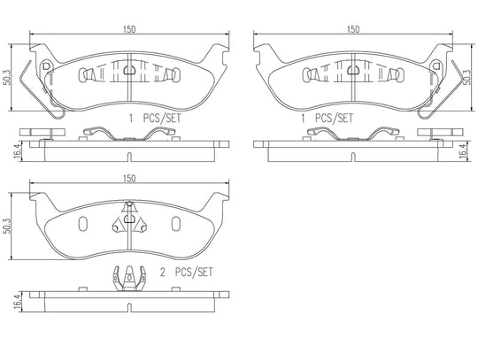 P46002N Brembo PRIME Ceramic Disc Brake Pad Set Brembo Brake Canada