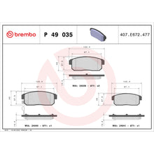 Charger l'image dans la galerie, P49035 Brembo Premium Low-Met OE Equivalent Pad Brembo Brake Canada