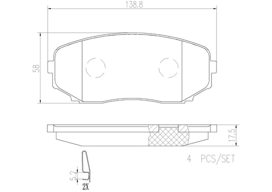 P49040N Brembo PRIME Ceramic Disc Brake Pad Set Brembo Brake Canada