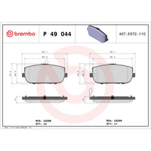 Load image into Gallery viewer, P49044 Brembo Premium Low-Met OE Equivalent Pad Brembo Brake Canada