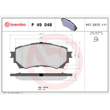 Load image into Gallery viewer, P49048 Brembo Premium Low-Met OE Equivalent Pad Brembo Brake Canada