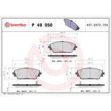 Load image into Gallery viewer, P49050 Brembo Premium Low-Met OE Equivalent Pad Brembo Brake Canada