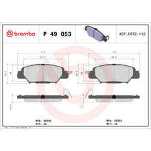 Load image into Gallery viewer, P49053 Brembo Premium Low-Met OE Equivalent Pad Brembo Brake Canada
