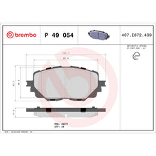 Load image into Gallery viewer, P49054 Brembo Premium Low-Met OE Equivalent Pad Brembo Brake Canada