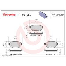Charger l'image dans la galerie, P49059 Brembo Premium Low-Met OE Equivalent Pad Brembo Brake Canada