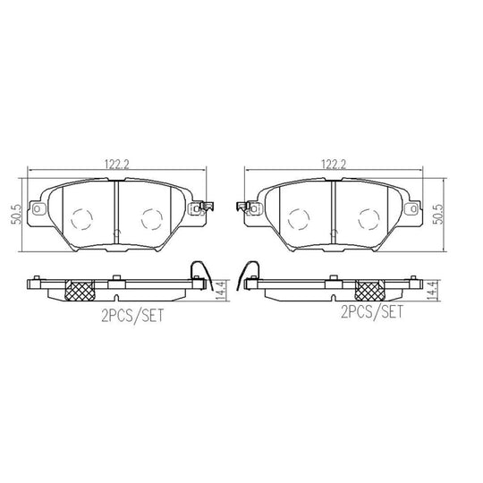 P49062N Brembo PRIME Ceramic Disc Brake Pad Set Brembo Brake Canada