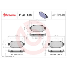 Load image into Gallery viewer, P49063 Brembo Premium Low-Met OE Equivalent Pad Brembo Brake Canada