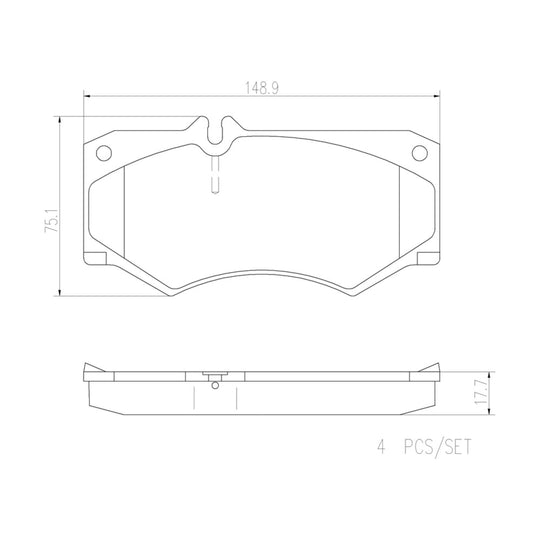 P50003N Brembo PRIME Ceramic Disc Brake Pad Set Brembo Brake Canada