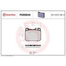 Load image into Gallery viewer, P50004N Brembo PRIME Ceramic Disc Brake Pad Set Brembo Brake Canada