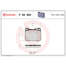 Load image into Gallery viewer, P50004 Brembo Premium Low-Met OE Equivalent Pad Brembo Brake Canada