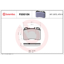 Load image into Gallery viewer, P50010N Brembo PRIME Ceramic Disc Brake Pad Set Brembo Brake Canada