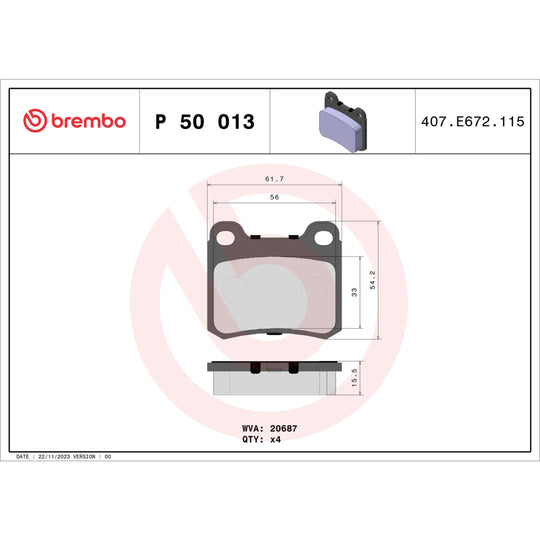 KT04199 Brembo Low-Met Brake Pad and UV Coated Solid  Brake Disc Kit Brembo Brake Canada