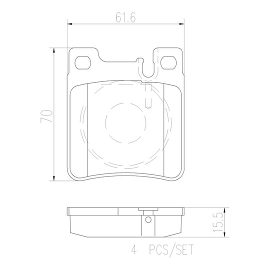 P50017N Brembo PRIME Ceramic Disc Brake Pad Set Brembo Brake Canada