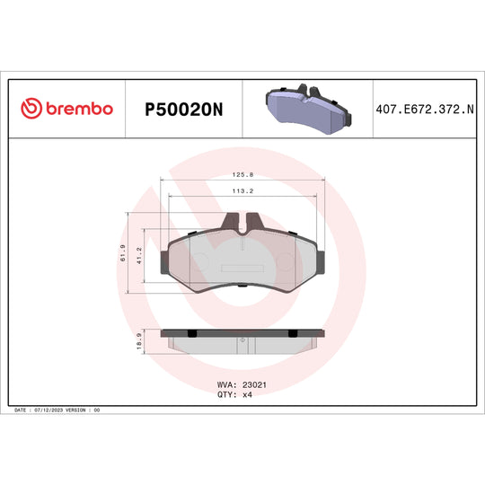 KT00B48 Brembo Ceramic Brake Pad and Standard Solid  Brake Disc Kit Brembo Brake Canada