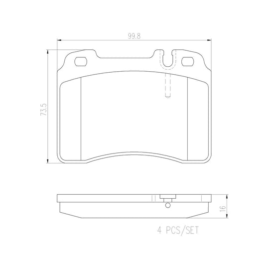 P50022N Brembo PRIME Ceramic Disc Brake Pad Set Brembo Brake Canada