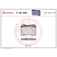 Load image into Gallery viewer, P50022 Brembo Premium Low-Met OE Equivalent Pad Brembo Brake Canada