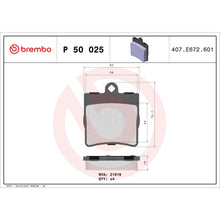 Load image into Gallery viewer, P50025 Brembo Premium Low-Met OE Equivalent Pad Brembo Brake Canada
