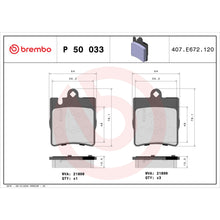 Load image into Gallery viewer, P50033 Brembo Premium Low-Met OE Equivalent Pad Brembo Brake Canada
