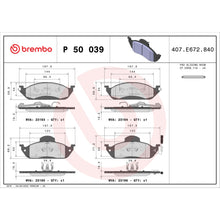 Load image into Gallery viewer, P50039 Brembo Premium Low-Met OE Equivalent Pad Brembo Brake Canada