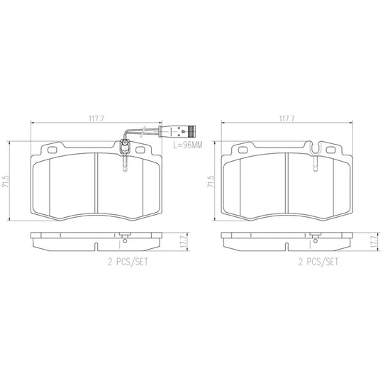 P50041N Brembo PRIME Ceramic Disc Brake Pad Set Brembo Brake Canada