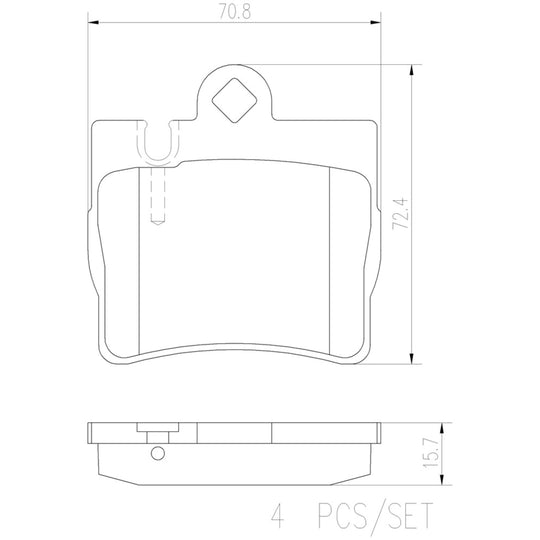 P50042N Brembo PRIME Ceramic Disc Brake Pad Set Brembo Brake Canada
