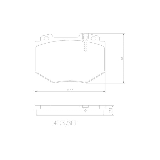 P50048N Brembo PRIME Ceramic Disc Brake Pad Set Brembo Brake Canada