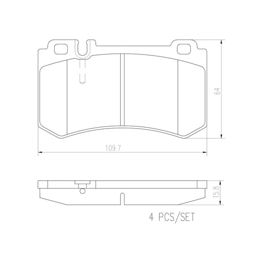 P50061N Brembo PRIME Ceramic Disc Brake Pad Set Brembo Brake Canada