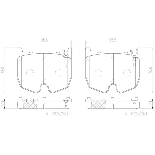 P50062N Brembo PRIME Ceramic Disc Brake Pad Set Brembo Brake Canada