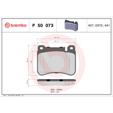 Load image into Gallery viewer, P50073 Brembo Premium Low-Met OE Equivalent Pad Brembo Brake Canada