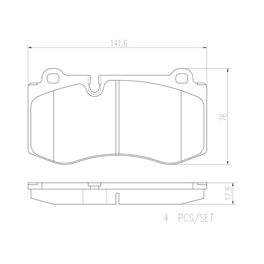 P50074N Brembo PRIME Ceramic Disc Brake Pad Set Brembo Brake Canada