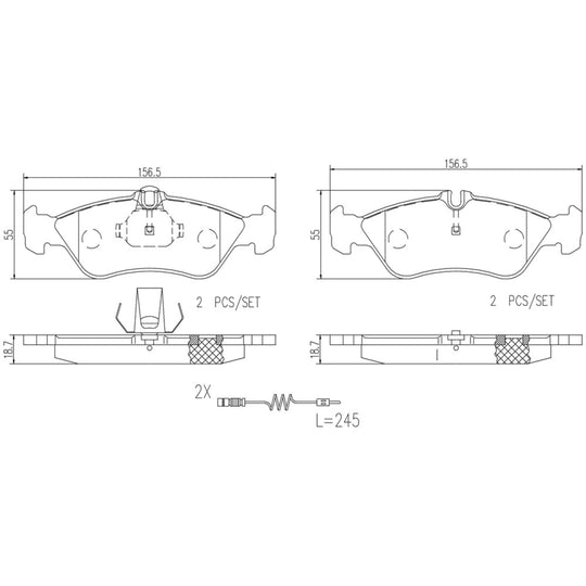 P50089N Brembo PRIME Ceramic Disc Brake Pad Set Brembo Brake Canada