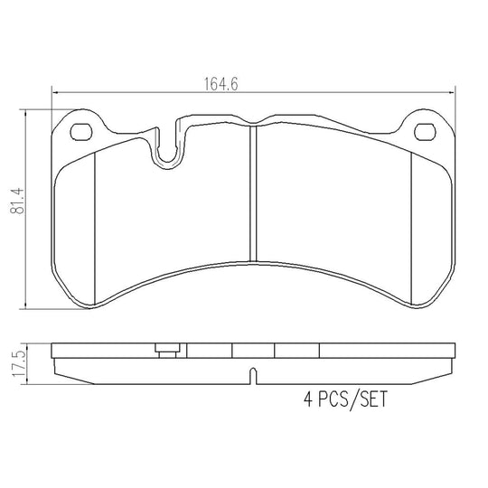 P50092N Brembo PRIME Ceramic Disc Brake Pad Set Brembo Brake Canada