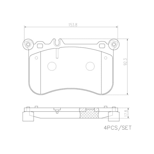 P50098N Brembo PRIME Ceramic Disc Brake Pad Set Brembo Brake Canada