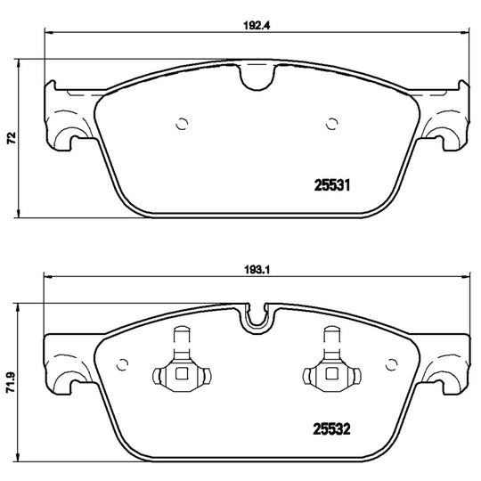 P50102X Brembo XTRA Low-Met Disc Brake Pad Set Brembo Brake Canada