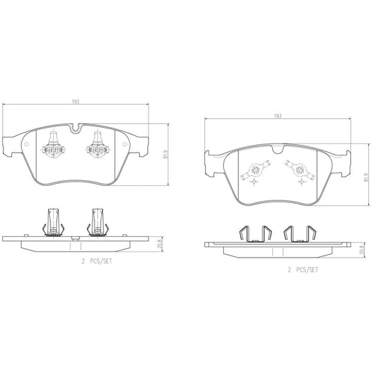 P50105N Brembo PRIME Ceramic Disc Brake Pad Set Brembo Brake Canada